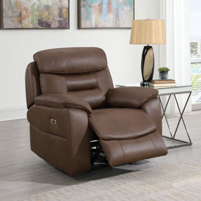 Biaritz Electric Recliner Armchair - Chestnut