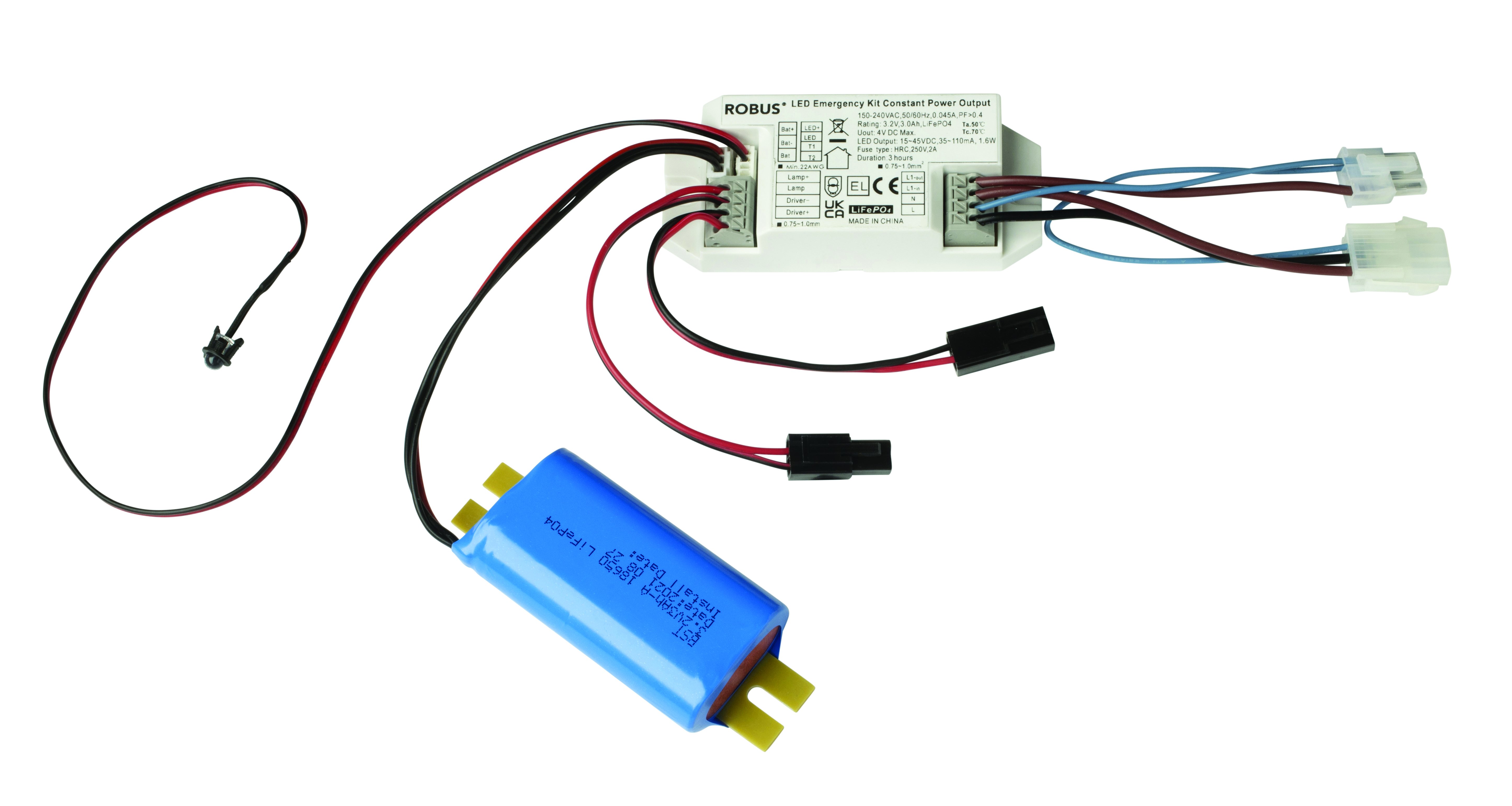 1.6W Plug In Emergency Pack with LiFePO4 battery (LUNATE & ROCCO)