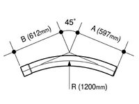 Red ESB Ducting Bend x 45 Degree 125mm (5inch)