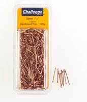 Challenge Copper Plated Hardboard Pins 20mm 100g