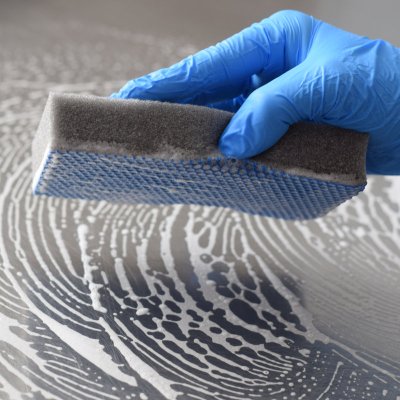 Tampon &agrave; r&eacute;curer hygi&eacute;nique sans rayures HEXPAD