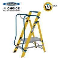 Werner Megastep Platform Ladder, 2 Tread