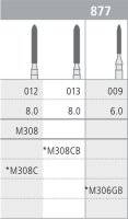 Intensiv SA Mini Shank, Diamond Cylinder Torpedo Bur - 6pk 878/012-Mini - DMI Dental Supplies Ireland - Next Day Delivery