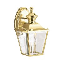 BAY SHORE 1 LIGHT SMALL OUTDOOR WALL LIGHT POLISHED BRASS