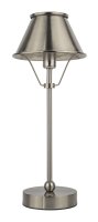 Rechargeable LED Nickel Metal Empire Shade Table Lamp 41cmH