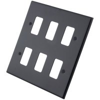 Granite Blue 6 Gang Grid Plate 6103-354