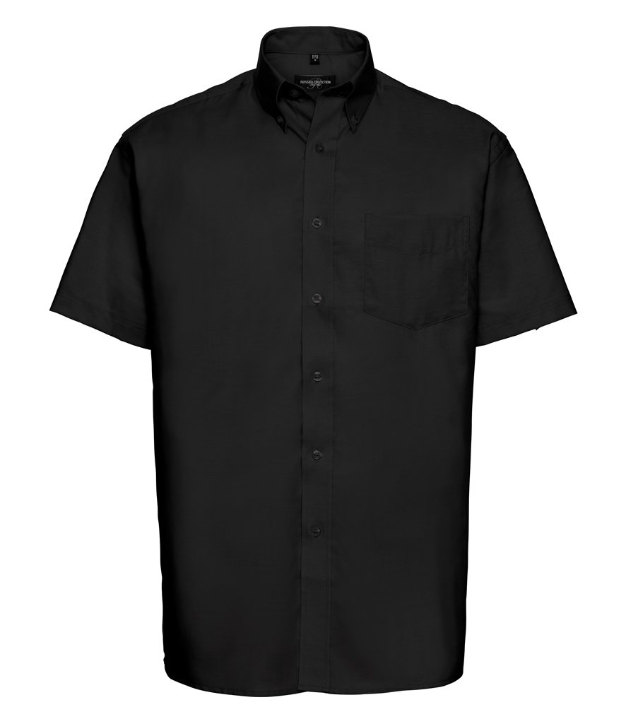 Russell Collection Men's Short Sleeve Easy Care Oxford Shirt