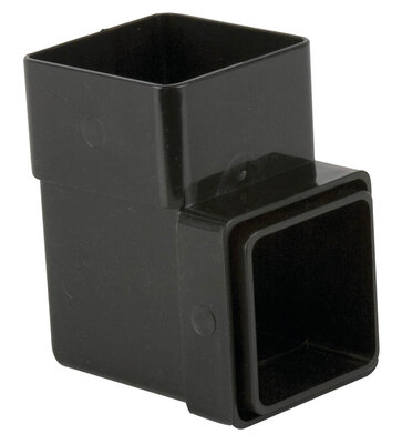 65mm Square 92.5 degree Downpipe Bend Black