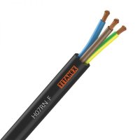 Titanex H07-RNF 4mm 3 Core Rubber Cable (Sold Per Metre)
