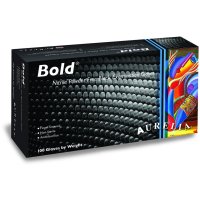 BOLD BLACK NITRILE DISPOSABLE GLOVE