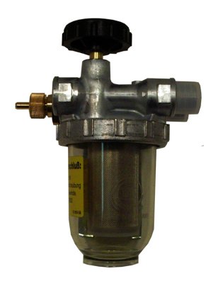 Filter olie 3/8 zam 1P inox+kop nylon