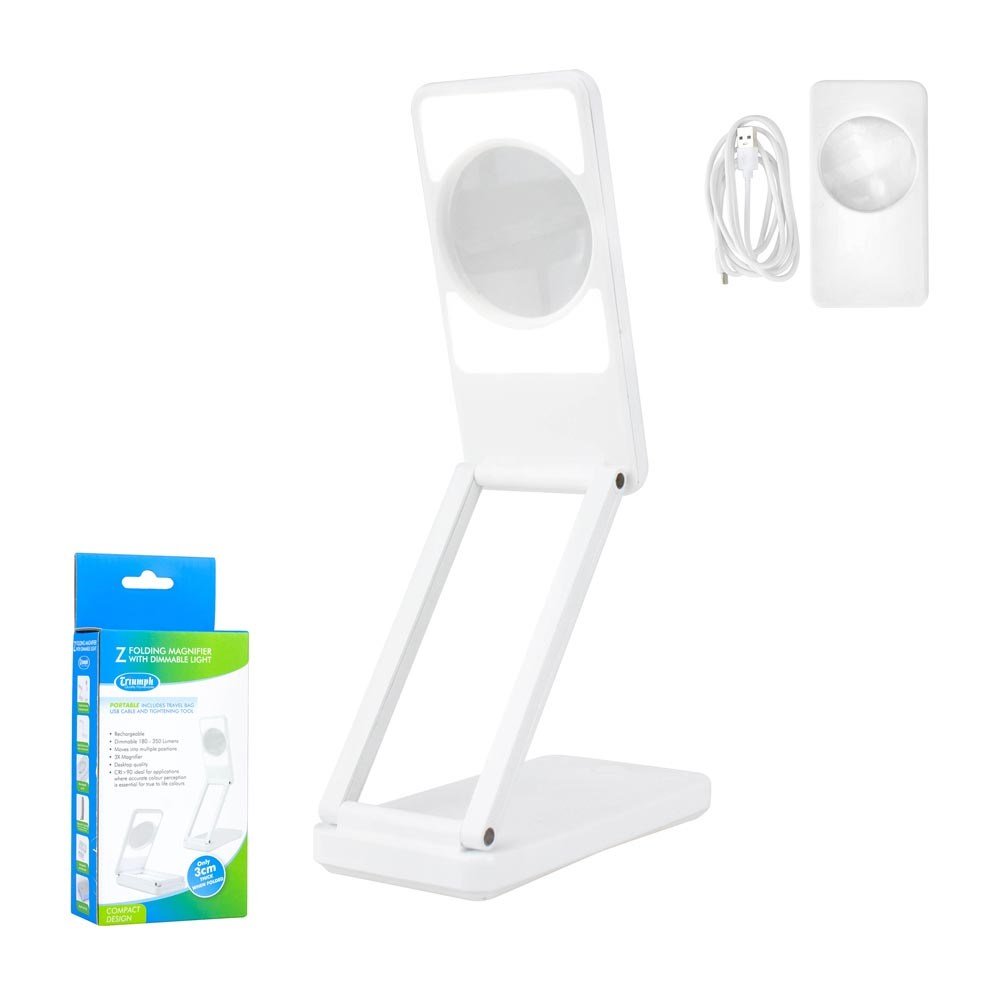 Triumph LED Folding Portable Magniifer Lamp White