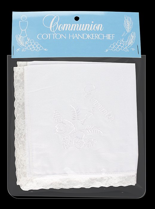 White Communion Handkerchief   (C3540)