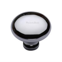 C113-38-PC - Heritage Brass Cabinet Knob Victorian Round Design 38mm Polished Chrome Finish