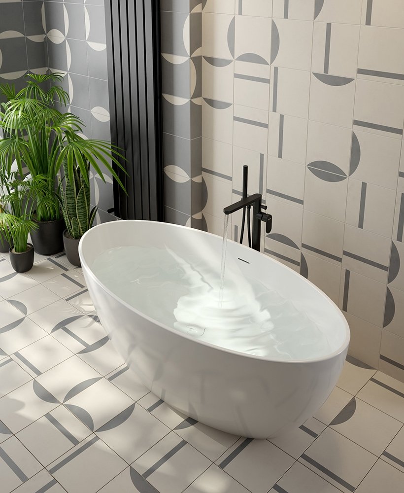 MAROVO FST BATH 1600X800X570 WHITE (INCLUDING WASTE & OVERFLOW)