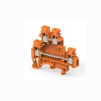 M4/6.D2 Entrelec Orange Double Deck Terminal 4mm&sup2; 1SNA105049R0600