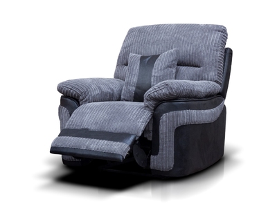 Ashmore Grey Black Recliner 3