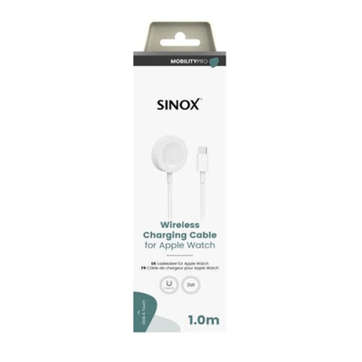 Sinox 1m Apple Watch Charger - White | 050739