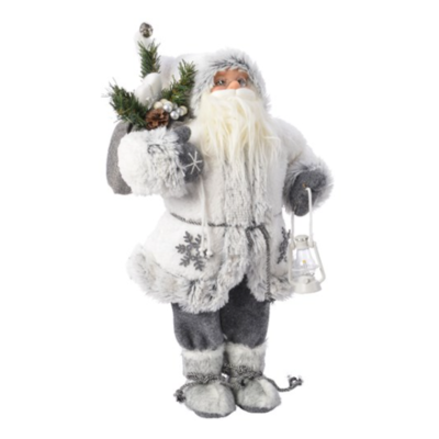 Grey Santa with Snowflake Jacket - 45cm