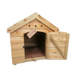 Harnett Pressure Treated Dog Kennel with door open