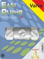 Easi Plumb 1/2" CxC Isolation Valve (Screwdriver Operated)