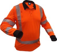 PCP1269-FLOR- Caution TTMC-W17 X-Back Long Sleeve Microvent Polo