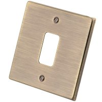 Antique Brass 1 Gang Grid Plate 6060-350