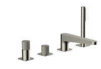 RAK-AMALFI 4 HOLE DECK MOUNTED BATH SHOWER MIXER IN BRUSHED NICKEL