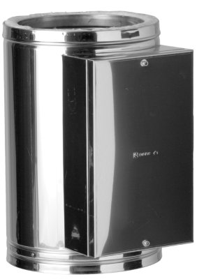 Inox dubbelwandig buis+luik Ø80 L=440