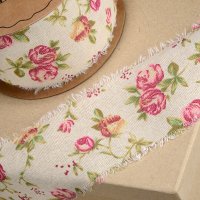 Country Garden Linen Frayed Edge Ribbon - 70mm x 10m