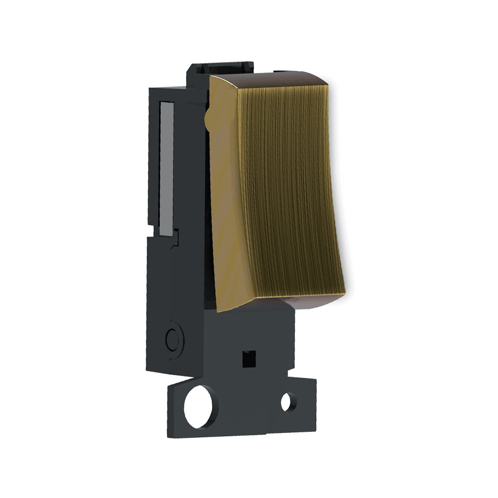 Ener-J Wireless Grid Switch 1-Gang Click Mini Grid Compatible, Antique Brass Body WS1083