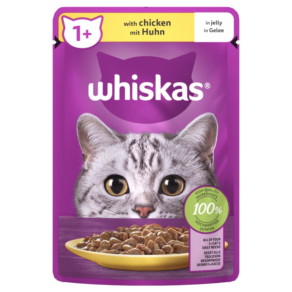 Whiskas Pouch 1 Plus Cat with Chicken in Jelly 28x85gm