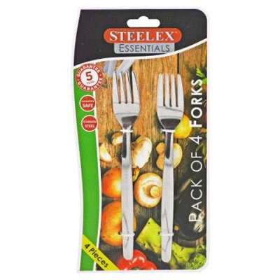 Steelex dessert Forks 4pk