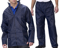 Nylon Waterproof Rainsuit Navy