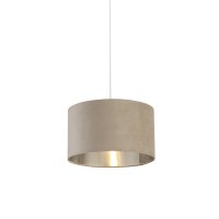 Searchlight Taupe Velvet/Silver Lining Shade