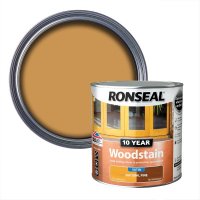 Ronseal 10 Year Woodstain Natural Pine Tin & Swatch