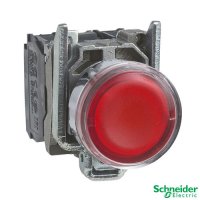 Schneider TELXB4BW34G5 | Red Flush Pushbutton 110-120V