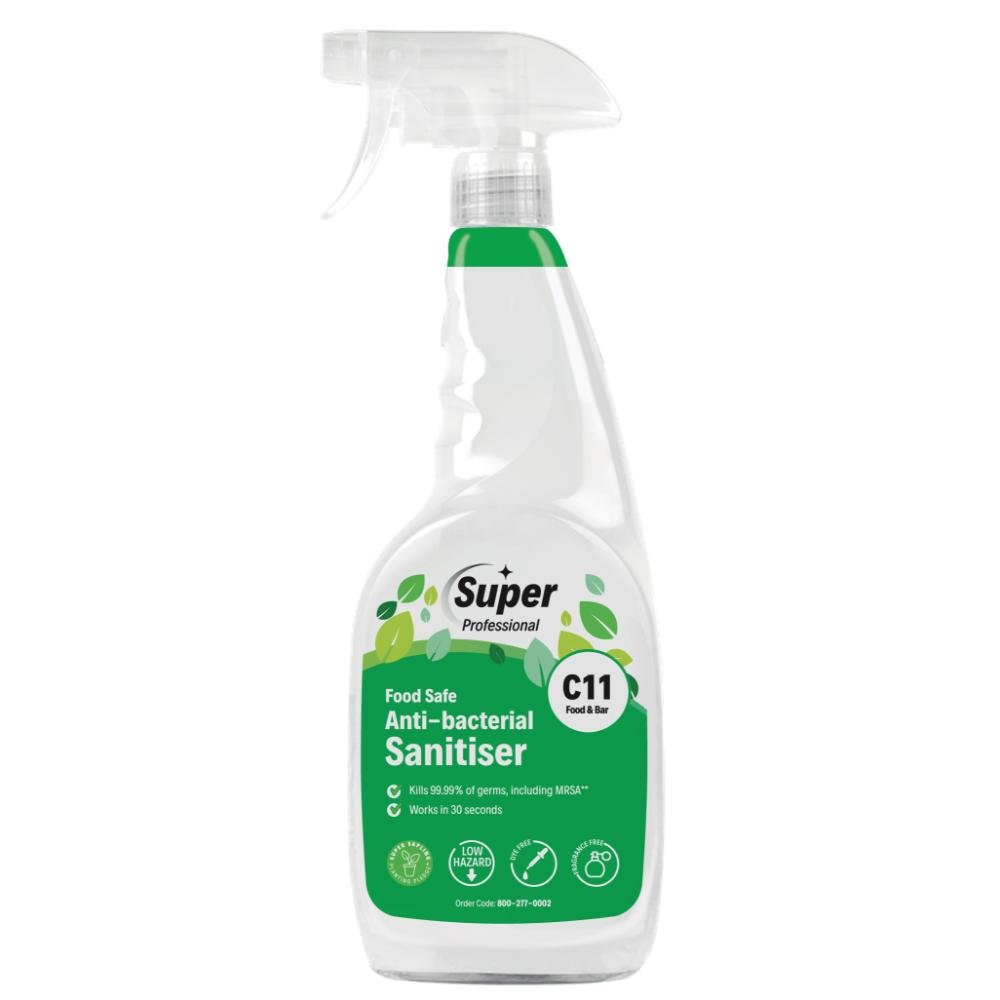 SUPER PROFESSIONAL FOOD SAFE ANTI-BACTERIAL SANITISER 750ML