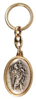 St. Christopher Key Ring/Gold Plated  (74602)