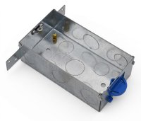 Cesco TESF25 40mm 2 Gang Side Fixing Metal Box