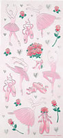 Ballet Sticker Embossed 14cm X 34cm.