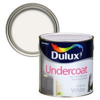 Dulux Undercoat Pure Brilliant White 2.5L Can & Swatch