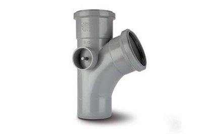 Polypipe 112.5&deg; Equal Single Branch Grey ST403