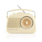 Nedis AM/FM Radio - Battery / Mains Powered - Ivory | 292080