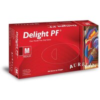 Aureila Delight Clear Vinyl Powder Free Gloves X 100 Medium available from DMI