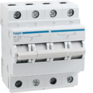 Hager 63A 2P Change Over Switch SF263