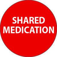 CIRCULAR LABEL SHARED MEDICATION (ROLL 1000)