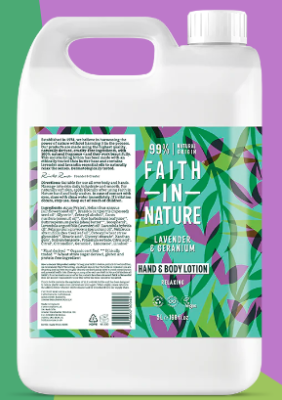5L FAITH IN NATURE LAVENDER&GERANIUM HANDSOAP