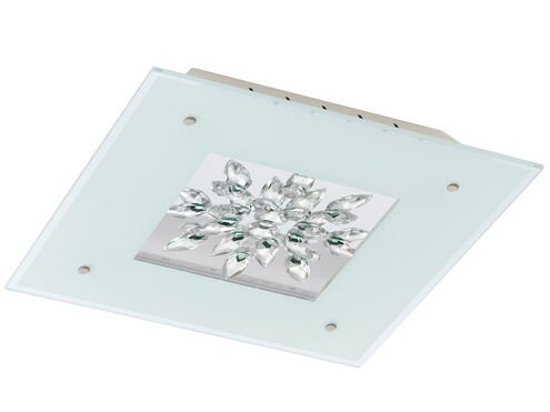 Eglo Benulua Flush Mirror & Crystal Ceiling Light