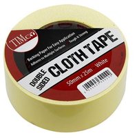 Timco Cloth Duct Tape Double Sided 50mm x 25 Metre White